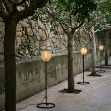 Load image into Gallery viewer, Satellite Outdoor Floor Lamp in Outside Area.
