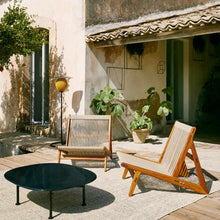Load image into Gallery viewer, Satellite Outdoor Floor Lamp in Outside Area.
