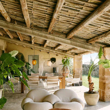 Load image into Gallery viewer, Satellite Outdoor Pendant Light in Outside Area.
