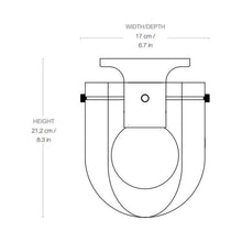 Load image into Gallery viewer, Seine Ceiling Light - line drawing.
