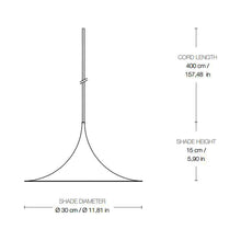 Load image into Gallery viewer, Semi Pendant Light - line drawing.
