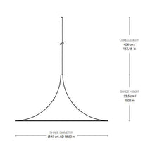 Load image into Gallery viewer, Semi Pendant Light - line drawing.
