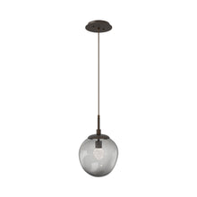 Load image into Gallery viewer, Aster LED Pendant Light in Flat Bronze/Smoke/Floret Crystal.
