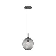 Load image into Gallery viewer, Aster LED Pendant Light in Graphite/Smoke/Floret Crystal.
