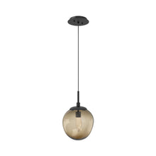 Load image into Gallery viewer, Aster LED Pendant Light in Matte Black/Bronze/Geo Crystal.

