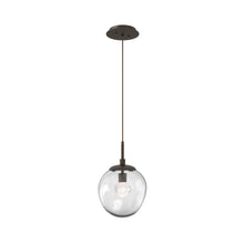 Load image into Gallery viewer, Aster LED Pendant Light in Flat Bronze/Clear/Zircon Crystal.
