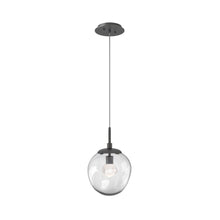 Load image into Gallery viewer, Aster LED Pendant Light in Graphite/Clear/Zircon Crystal.
