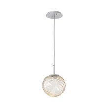 Load image into Gallery viewer, Gaia LED Pendant Light in Classic Silver/Amber (Medium).
