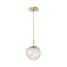 Load image into Gallery viewer, Gaia LED Pendant Light in Gilded Brass/Amber (Medium).
