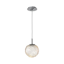 Load image into Gallery viewer, Gaia LED Pendant Light in Gunmetal/Amber (Medium).

