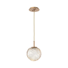 Load image into Gallery viewer, Gaia LED Pendant Light in Novel Brass/Amber (Medium).

