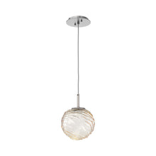 Load image into Gallery viewer, Gaia LED Pendant Light in Satin Nickel/Amber (Medium).
