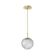 Load image into Gallery viewer, Gaia LED Pendant Light in Gilded Brass/Clear (Medium).
