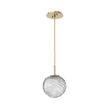 Load image into Gallery viewer, Gaia LED Pendant Light in Heritage Brass/Clear (Medium).
