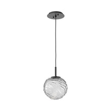 Load image into Gallery viewer, Gaia LED Pendant Light in Matte Black/Clear (Medium).
