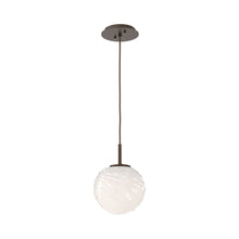 Load image into Gallery viewer, Gaia LED Pendant Light in Flat Bronze/Opal White (Medium).
