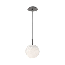Load image into Gallery viewer, Gaia LED Pendant Light in Graphite/Opal White (Medium).
