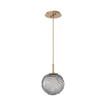 Load image into Gallery viewer, Gaia LED Pendant Light in Novel Brass/Smoke (Medium).
