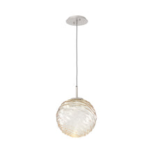 Load image into Gallery viewer, Gaia LED Pendant Light in Beige Silver/Amber (Large).
