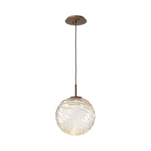 Load image into Gallery viewer, Gaia LED Pendant Light in Burnished Bronze/Amber (Large).

