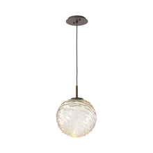 Load image into Gallery viewer, Gaia LED Pendant Light in Flat Bronze/Amber (Large).
