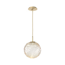 Load image into Gallery viewer, Gaia LED Pendant Light in Gilded Brass/Amber (Large).
