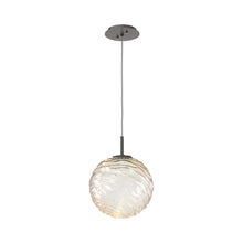 Load image into Gallery viewer, Gaia LED Pendant Light in Graphite/Amber (Large).
