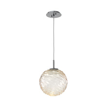Load image into Gallery viewer, Gaia LED Pendant Light in Gunmetal/Amber (Large).
