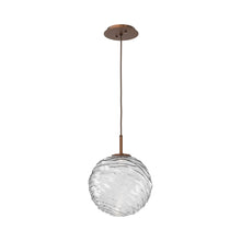 Load image into Gallery viewer, Gaia LED Pendant Light in Burnished Bronze/Clear (Large).
