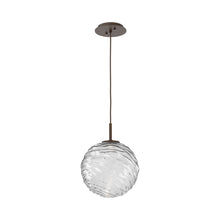 Load image into Gallery viewer, Gaia LED Pendant Light in Flat Bronze/Clear (Large).

