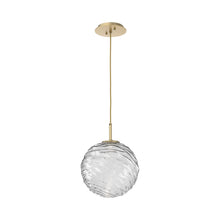 Load image into Gallery viewer, Gaia LED Pendant Light in Gilded Brass/Clear (Large).
