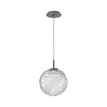 Load image into Gallery viewer, Gaia LED Pendant Light in Graphite/Clear (Large).
