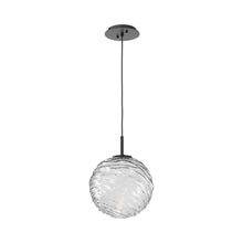 Load image into Gallery viewer, Gaia LED Pendant Light in Matte Black/Clear (Large).
