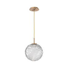 Load image into Gallery viewer, Gaia LED Pendant Light in Novel Brass/Clear (Large).
