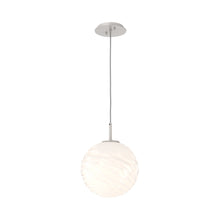 Load image into Gallery viewer, Gaia LED Pendant Light in Beige Silver/Opal White (Large).

