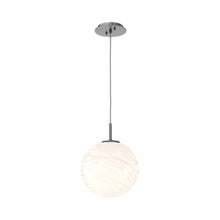 Load image into Gallery viewer, Gaia LED Pendant Light in Gunmetal/Opal White (Large).
