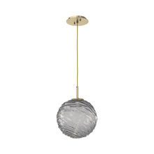 Load image into Gallery viewer, Gaia LED Pendant Light in Heritage Brass/Smoke (Large).
