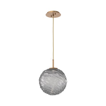 Load image into Gallery viewer, Gaia LED Pendant Light in Novel Brass/Smoke (Large).
