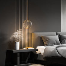 Load image into Gallery viewer, Gaia LED Pendant Light in bedroom.
