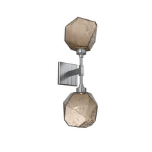 Load image into Gallery viewer, Gem LED Double Wall Light in Satin Nickel/Translucent/Bronze Blown Glass.
