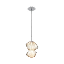 Load image into Gallery viewer, Mesa LED Pendant Light in Classic Silver/Amber.
