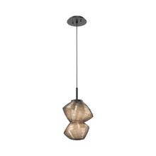 Load image into Gallery viewer, Mesa LED Pendant Light in Matte Black/Bronze.
