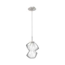 Load image into Gallery viewer, Mesa LED Pendant Light in Beige Silver/Clear.
