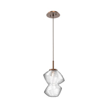 Load image into Gallery viewer, Mesa LED Pendant Light in Burnished Bronze/Clear.
