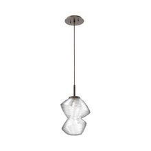 Load image into Gallery viewer, Mesa LED Pendant Light in Flat Bronze/Clear.
