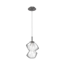 Load image into Gallery viewer, Mesa LED Pendant Light in Graphite/Clear.
