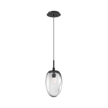 Load image into Gallery viewer, Meteo Pendant Light in Matte Black/Clear/Floret Crystal (LED).
