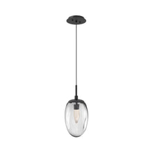 Load image into Gallery viewer, Meteo Pendant Light in Matte Black/Clear/Geo Crystal (LED).
