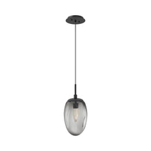 Load image into Gallery viewer, Meteo Pendant Light in Matte Black/Smoke/Geo Crystal (LED).
