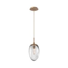 Load image into Gallery viewer, Meteo Pendant Light in Novel Brass/Clear/Geo Crystal (LED).
